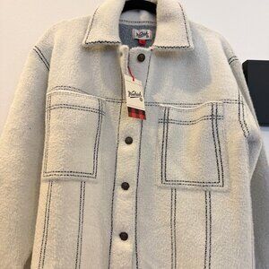 Women's Shacket - Woolrich Cream Medium sweater, warm